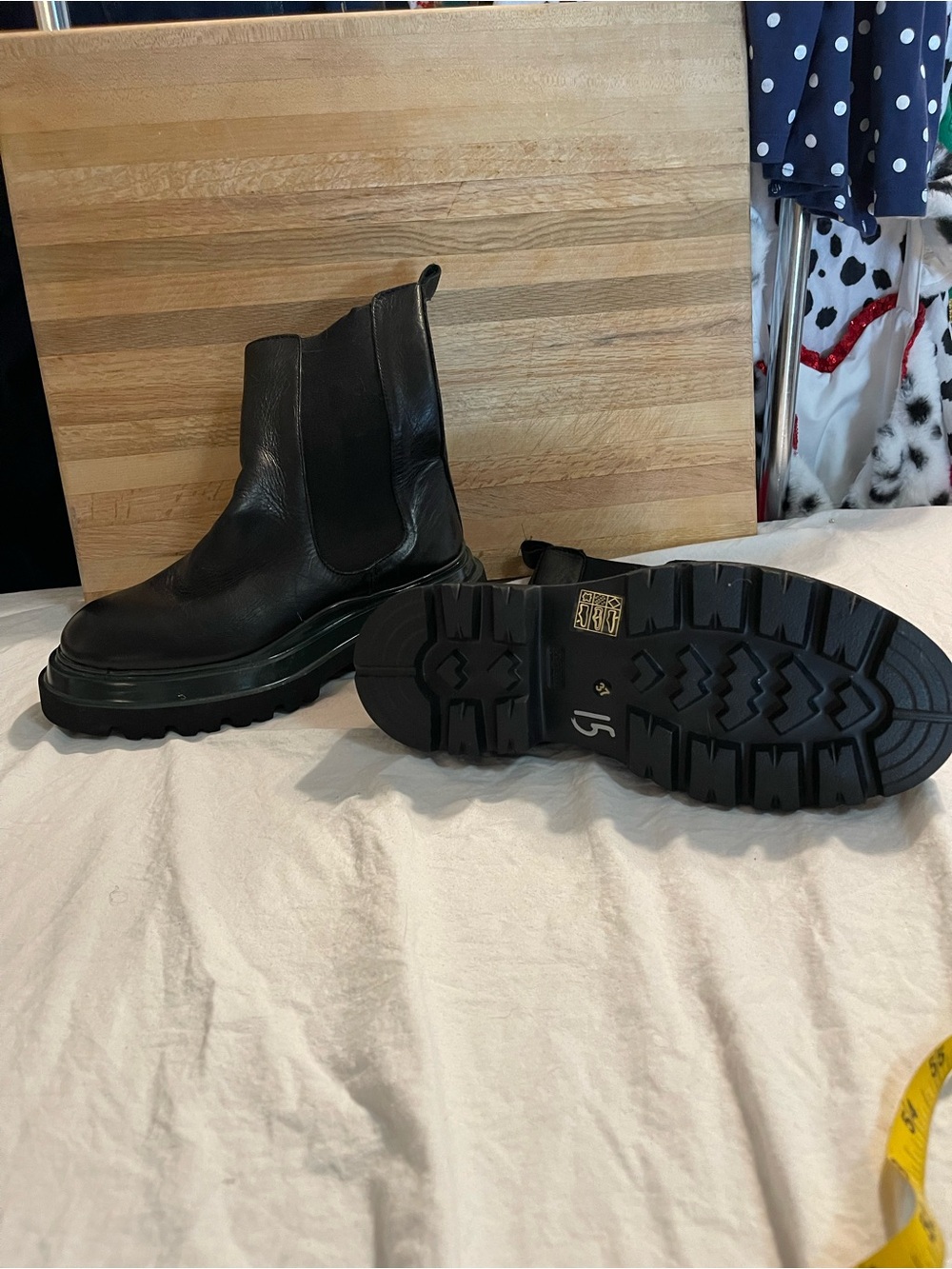 Steve Madden Black Chelsea Lug Sole Boots